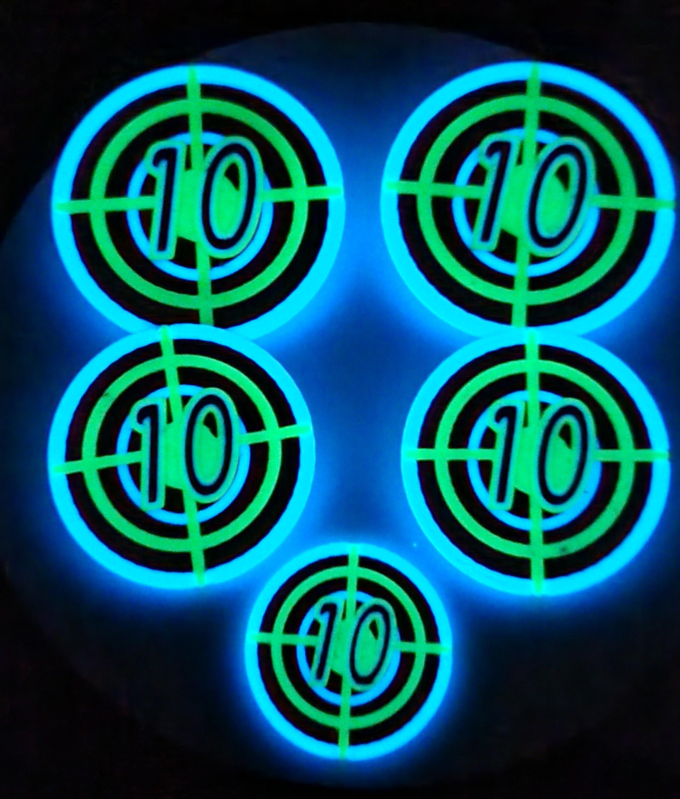Custom Neon Glowing Laser Tag Party Buttons/Pins