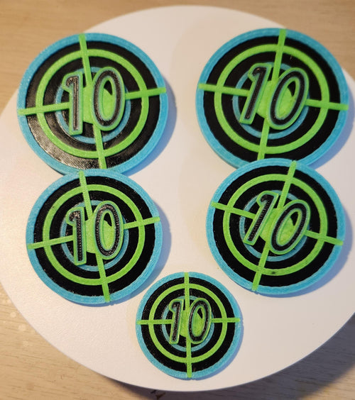 Custom Neon Glowing Laser Tag Party Buttons/Pins
